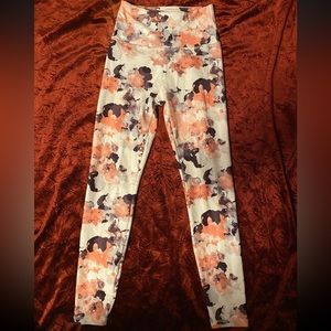 Watercolor Pastel Floral Leggings - Balance Collection - Size Small